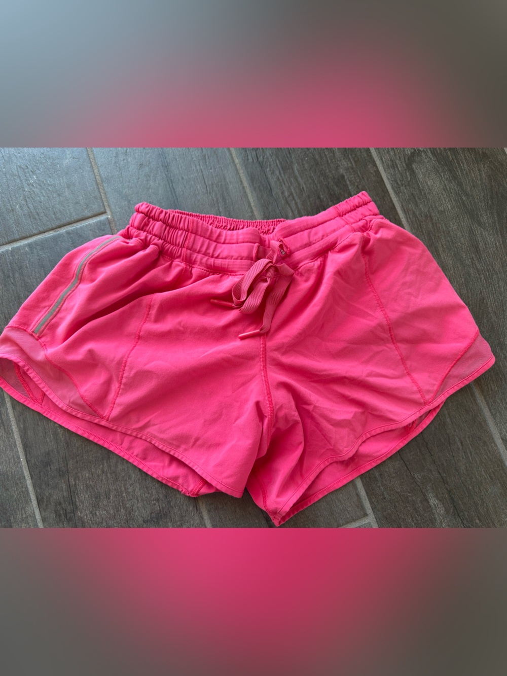 lululemon athletica Women's Athletic Shorts - Pink, Light Blue, Orange - Picture 6 of 7